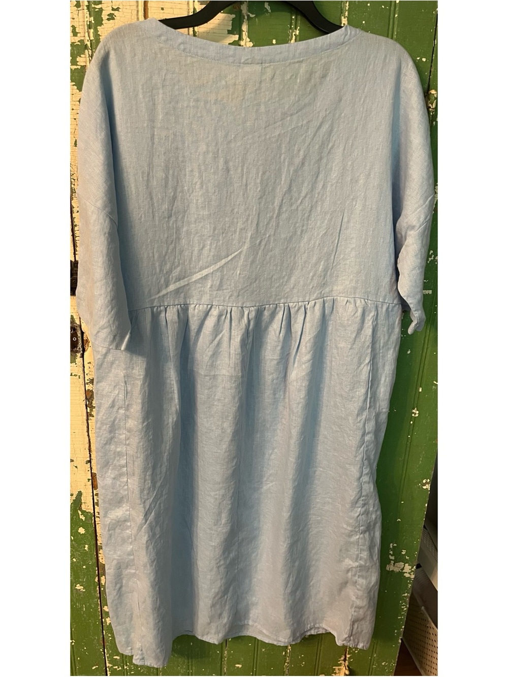 Lintico  Linen Dress Baby Blue Size Small - Picture 2 of 10